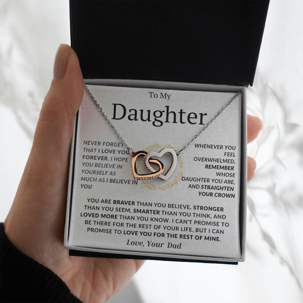 Interlocking Hearts- Daughter-Forever-Dad