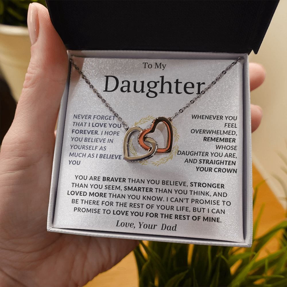 Interlocking Hearts- Daughter-Forever-Dad