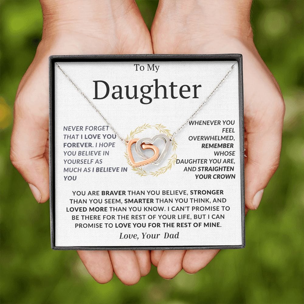 Interlocking Hearts- Daughter-Forever-Dad