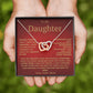 Interlocking Hearts-Daughter Love Forever Red Mom