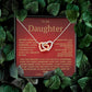 Interlocking Hearts-Daughter Love Forever Red Mom