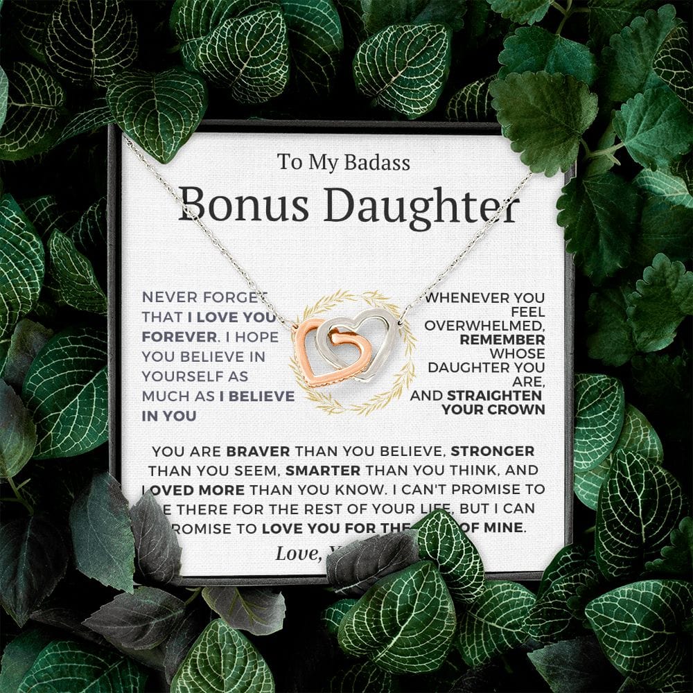 Interlocking Hearts Love Forever Bonus Daughter  Dad