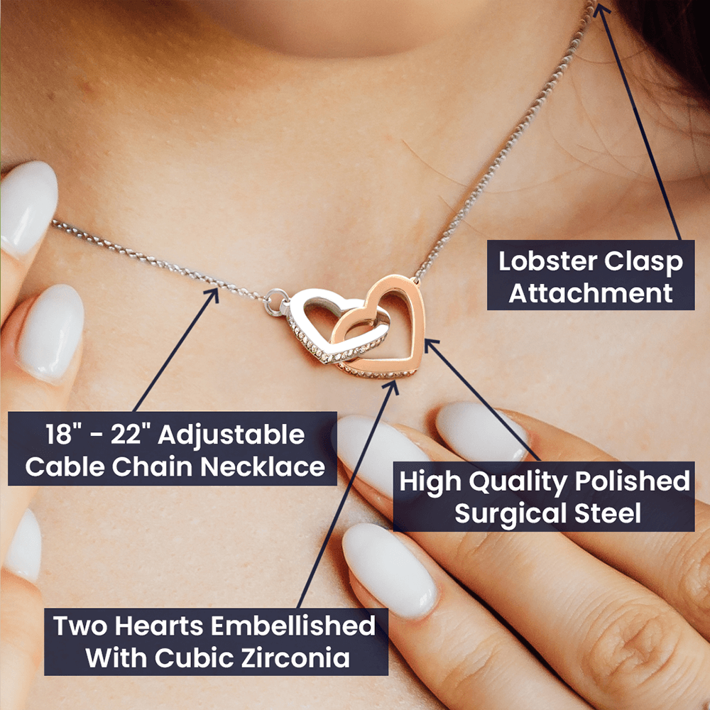 Una hija es una bendición. Collar Corazones Entrelazados