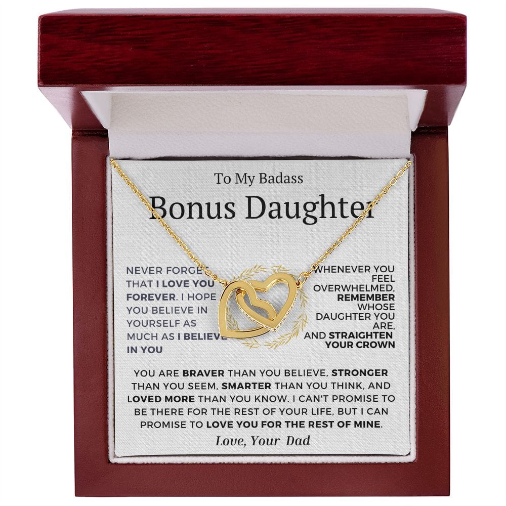 Interlocking Hearts Love Forever Bonus Daughter  Dad