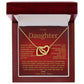 Interlocking Hearts-Daughter Love Forever Red Mom
