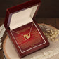 Interlocking Hearts-Daughter Love Forever Red Mom