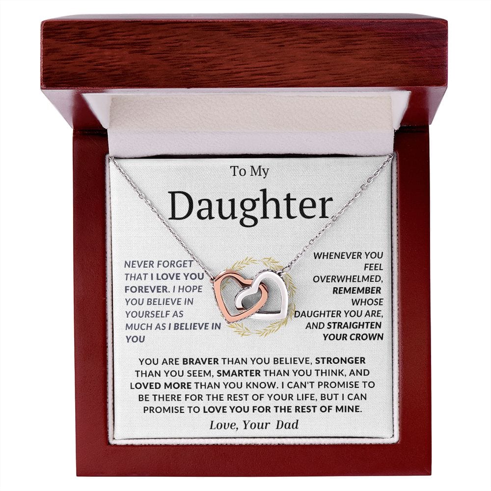 Interlocking Hearts- Daughter-Forever-Dad