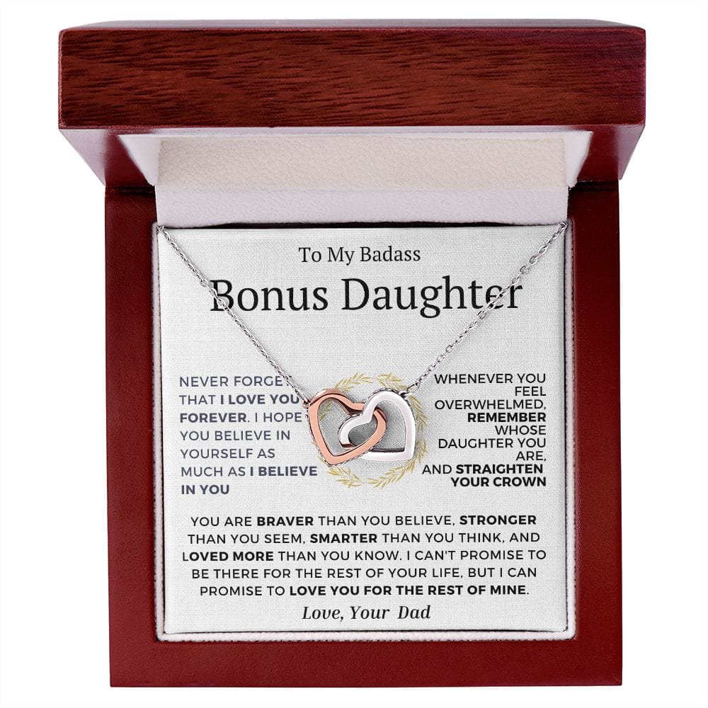 Interlocking Hearts Love Forever Bonus Daughter  Dad