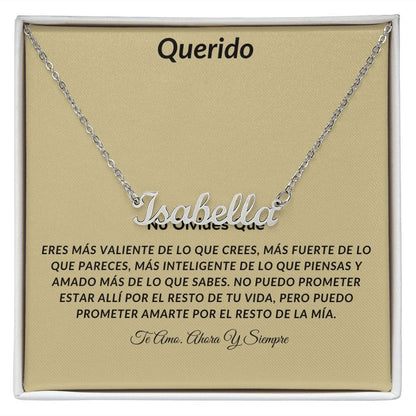 Querido Hijo Cadena Con Nombre Personalizado- Elija El Nombre. Unisexo
