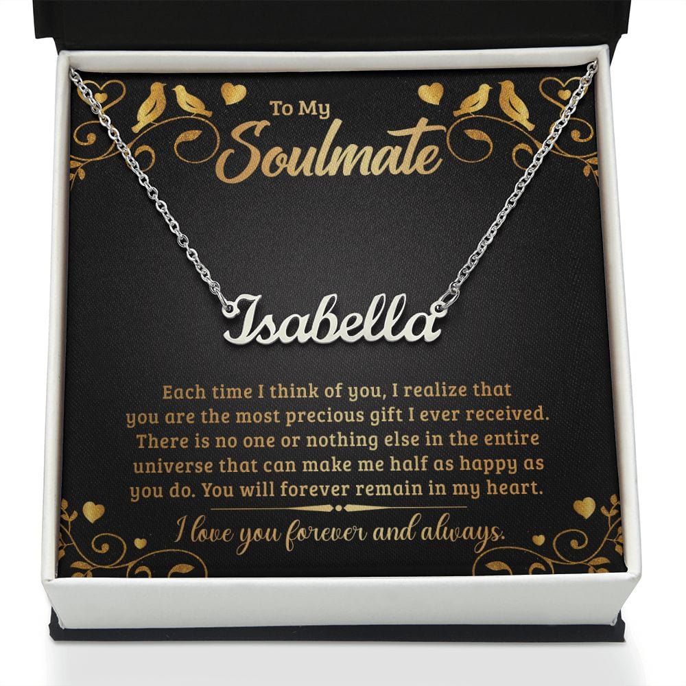 Collar con nombre personalizado-Alma gemela cada vez-