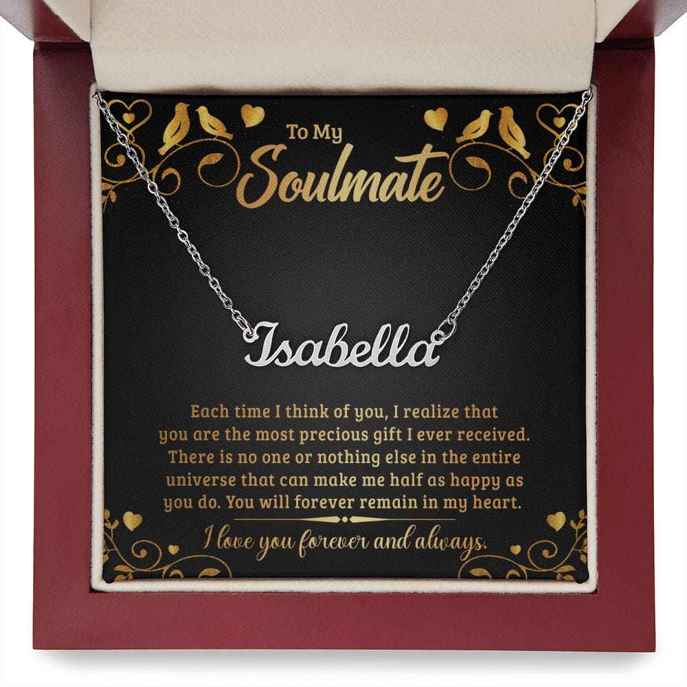 Collar con nombre personalizado-Alma gemela cada vez-