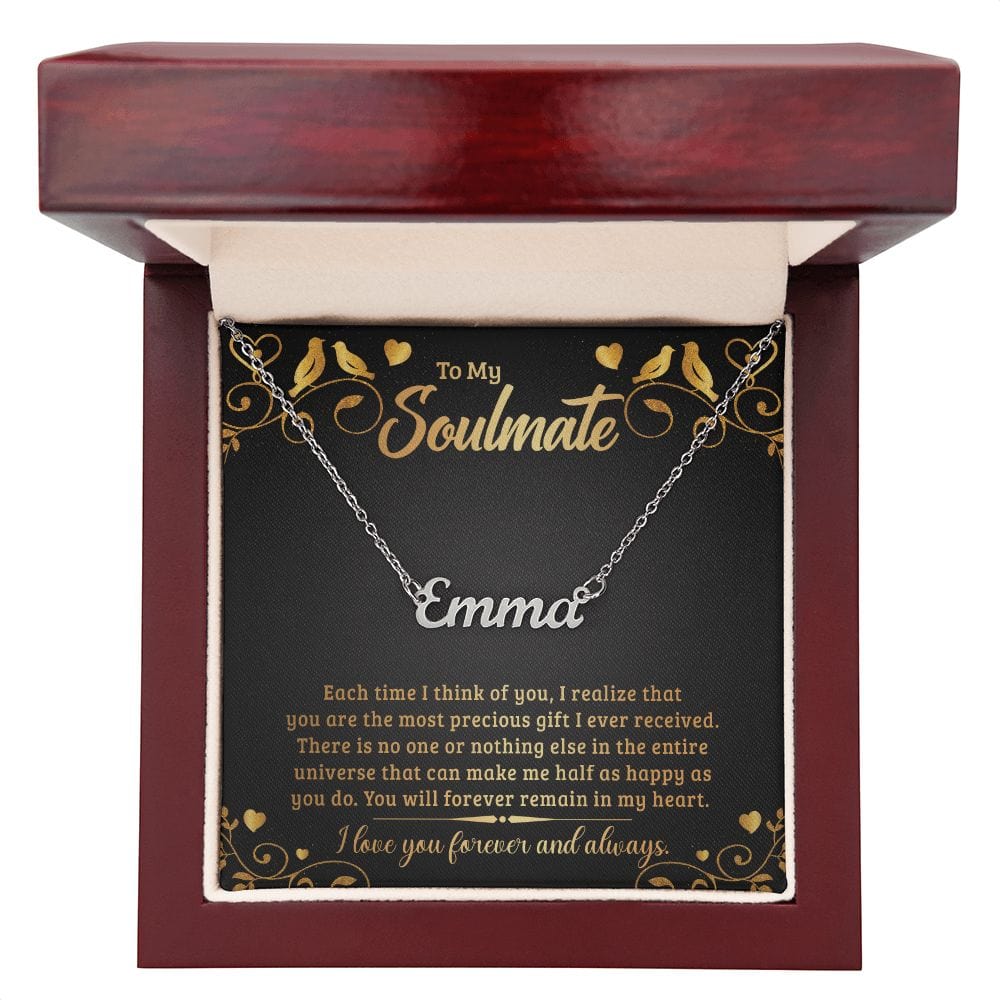 Collar con nombre personalizado-Alma gemela cada vez-