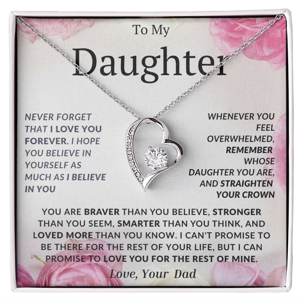 Collar de amor para siempre para mi hija, papá 