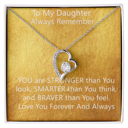 Stronger Forever Love Necklace A Delicate Understated Beauty