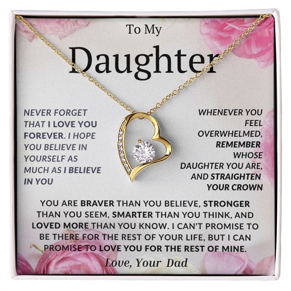 Collar de amor para siempre para mi hija, papá 