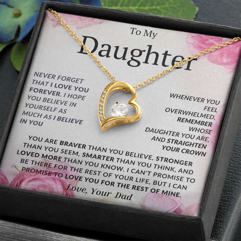 Collar de amor para siempre para mi hija, papá 
