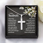 To My Soulmate - I am Very Lucky To Have You- Stainless Steel Cross Necklace W/ Snake Chain