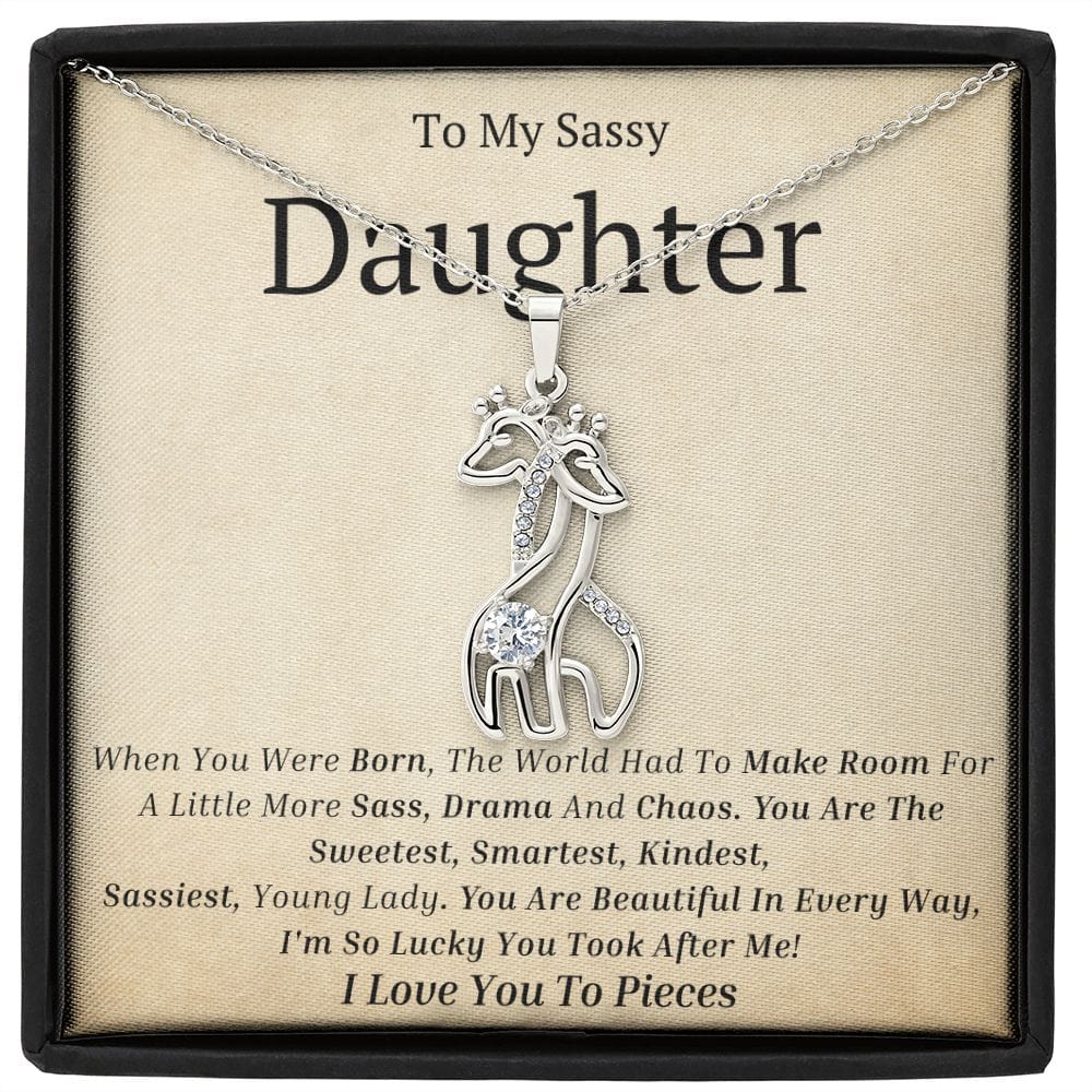Collar de jirafa para hija-Te amo en pedazos