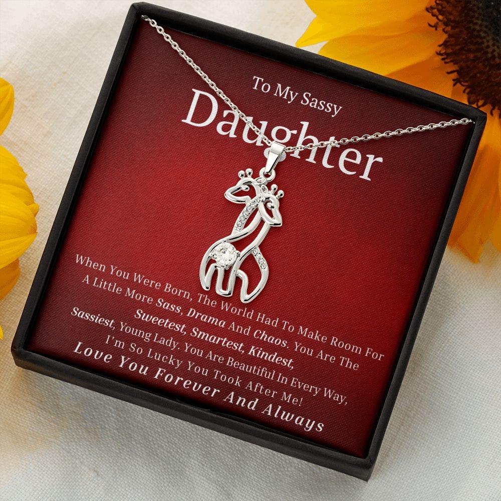Collar de jirafa para hija, te amo para siempre