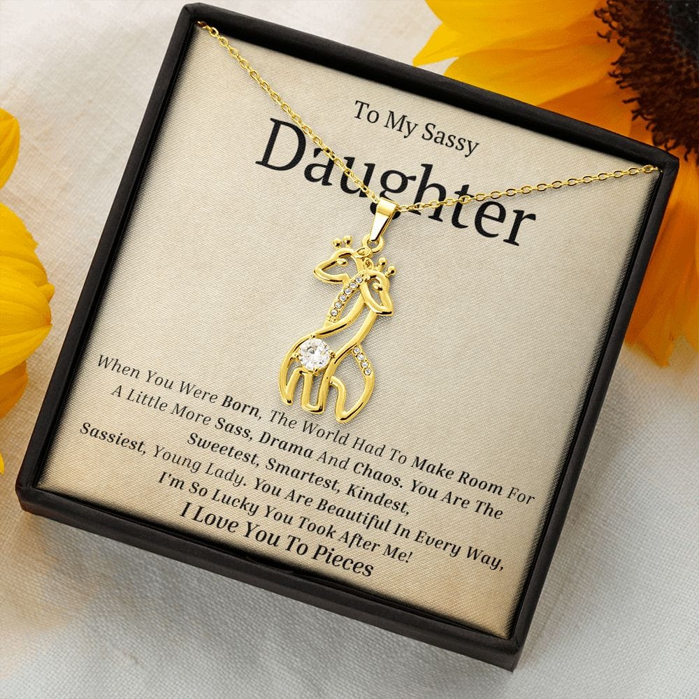 Collar de jirafa para hija-Te amo en pedazos
