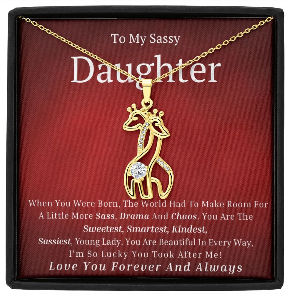 Collar de jirafa para hija, te amo para siempre
