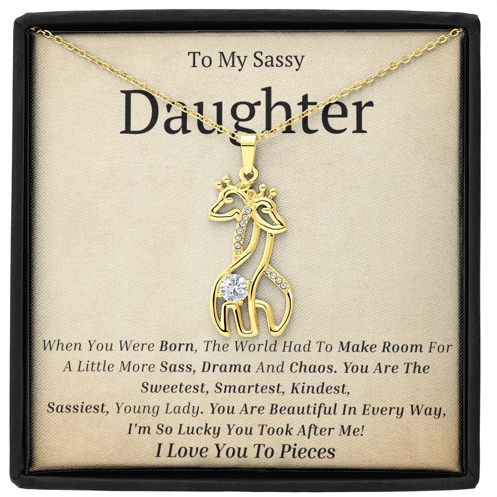 Collar de jirafa para hija-Te amo en pedazos