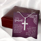 To My Soulmate-In your smile -Stainless Steel Cross Necklace W/ Snake Chain
