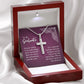 To My Soulmate-In your smile -Stainless Steel Cross Necklace W/ Snake Chain