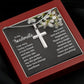 To My Soulmate - I am Very Lucky To Have You- Stainless Steel Cross Necklace W/ Snake Chain