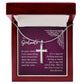 To My Soulmate-In your smile -Stainless Steel Cross Necklace W/ Snake Chain